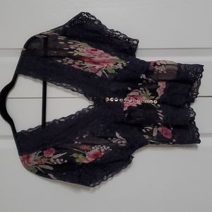 F21 Sheer Peplum Top